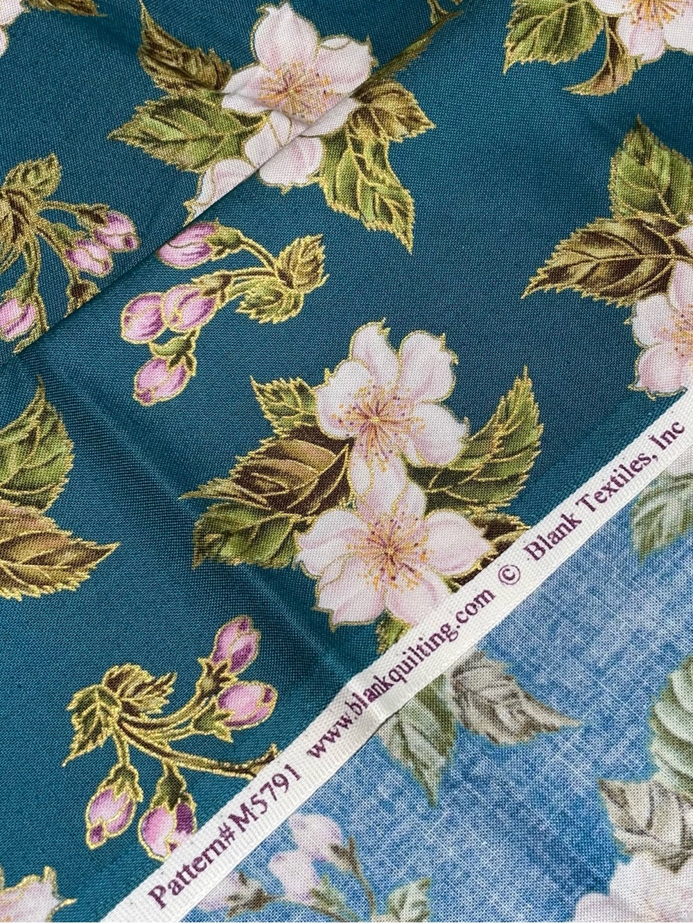 Quilters Cotton 10 Fat Quarters Teal ~ Green Crafts, Sewing, DIY Material - Picture 5 of 10
